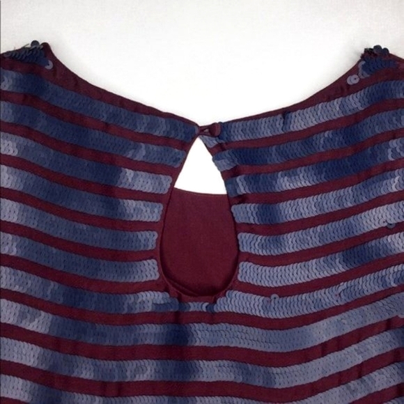 French Connection Satellite Brights Sequin Striped Nightout Cocktail Mini Dress - Picture 3 of 13